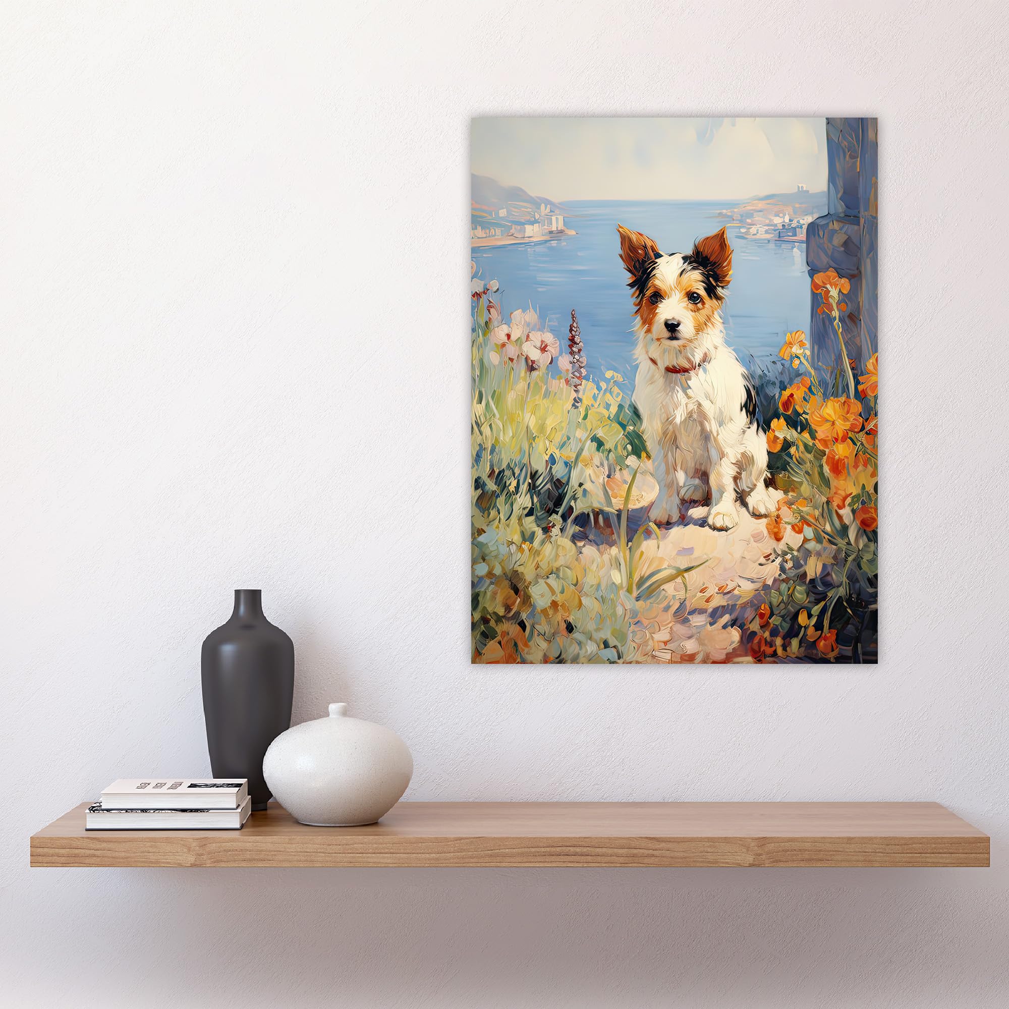 Amazon.com: Artery8 Jack Russell Terrier Floral Dog Portrait Oil